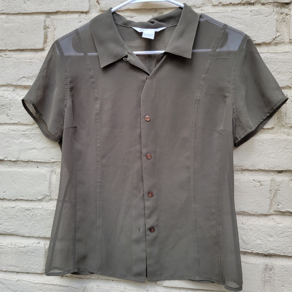 90s express sheer shirt